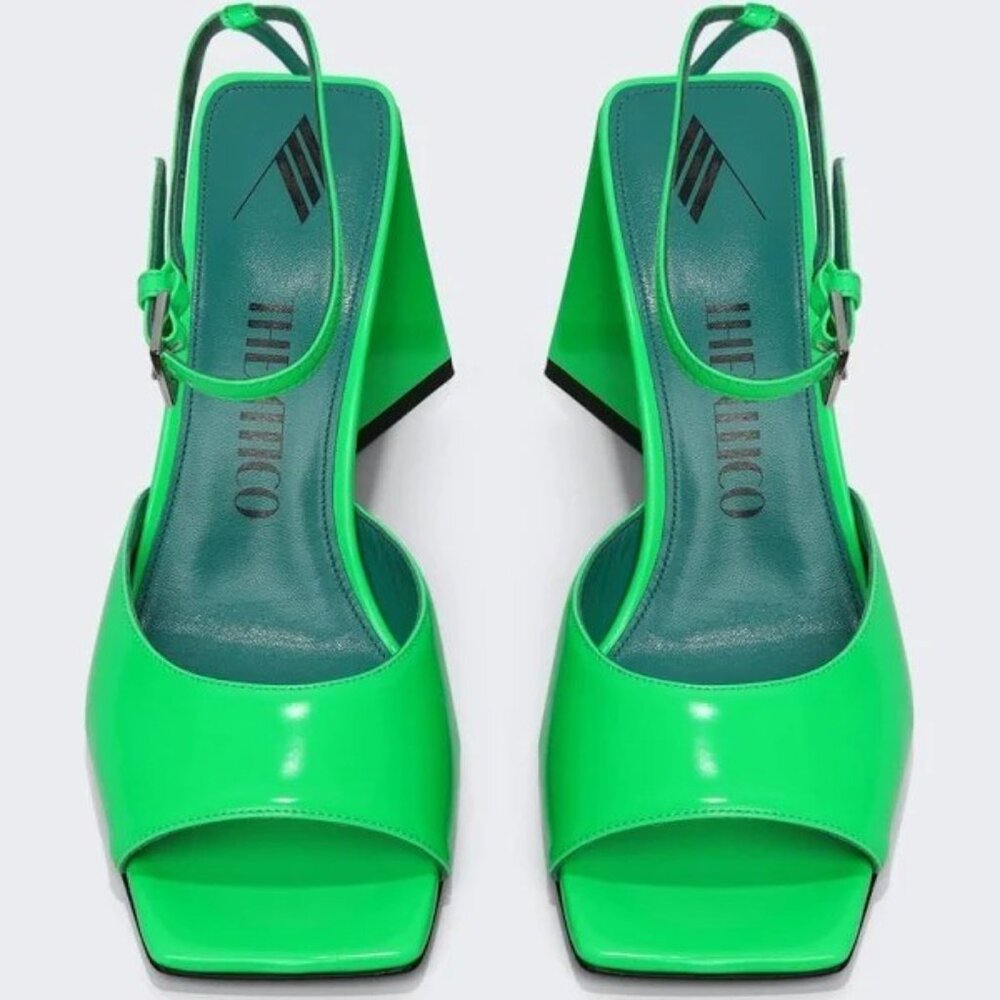 The Attico Piper Sandal 85mm | Fluorescent Emerald l IT39.5 / US9.5